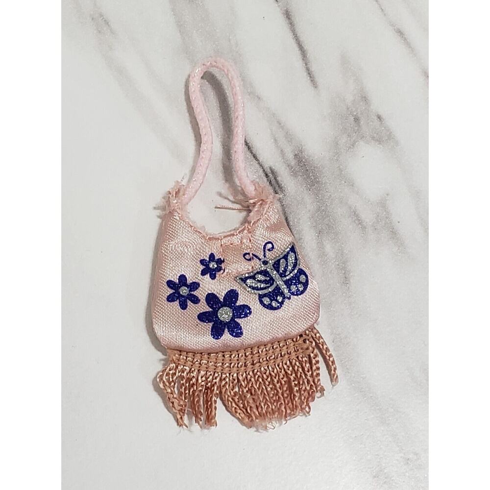 Bratz‎ Doll Girls Nite Out Purse 2004 y2k pink buttefly fringe bag